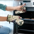 thumbnail image 2 of Vintage Butterfly and Flower Kitchen Oven Mitt and Pot Holder Sets 2 Pcs for Baking, Cooking and Grilling, Heat Resistant Up To 392 °F, 2 of 7