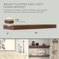 thumbnail image 2 of UltraShelf Solid Wood Floating Shelf for Wall Decor, Walnut, 18" Long x 8" Deep, 2 of 6
