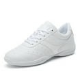 thumbnail image 4 of GlideMoves White Cheer Shoes Girls Jump Tumbling Women Exercise Aerobic Fitness Dance Training Youth School Student Team Athletic Competition SG01 Women 9.5, 4 of 7