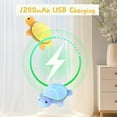 thumbnail image 5 of Adorable LED Turtle Night Light for Kids - 3-Level Dimmable, 7 Colors, Rechargeable Silicone Squishy Touch Lamp, Perfect Bedroom Decor & Gifts for Boys & Girls (White), 5 of 7