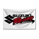 thumbnail image 3 of Bandera de carreras de motos del equipo GSX de 3 x 5 pies, pancarta de impresión de poliéster para S-suzukis, arte de pared de garaje, decoración de puerta exterior con ojales, 3 of 5