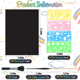 thumbnail image 2 of Scratch Paper Art Set,50 Sheets 8x11in Rainbow Coated Scratchboard Large Scratch Paper with Wooden Styluses and Stencils, 2 of 7