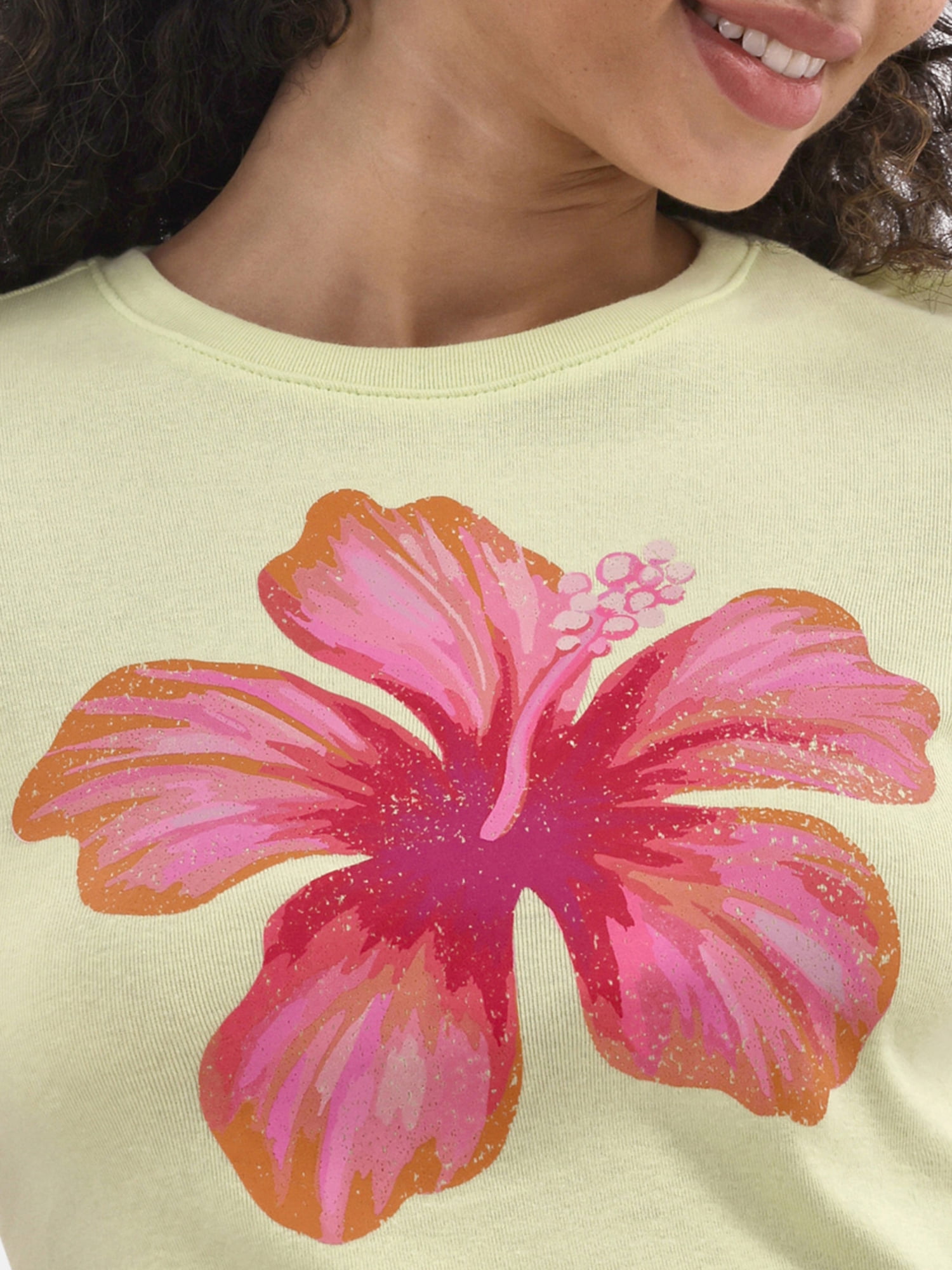 No Boundaries Graphic Cotton Baby Tee, Women's