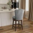 thumbnail image 5 of Hillsdale Edenwood 26.25" Fabric Traditional Counter Stool in Chocolate/Gray, 5 of 6