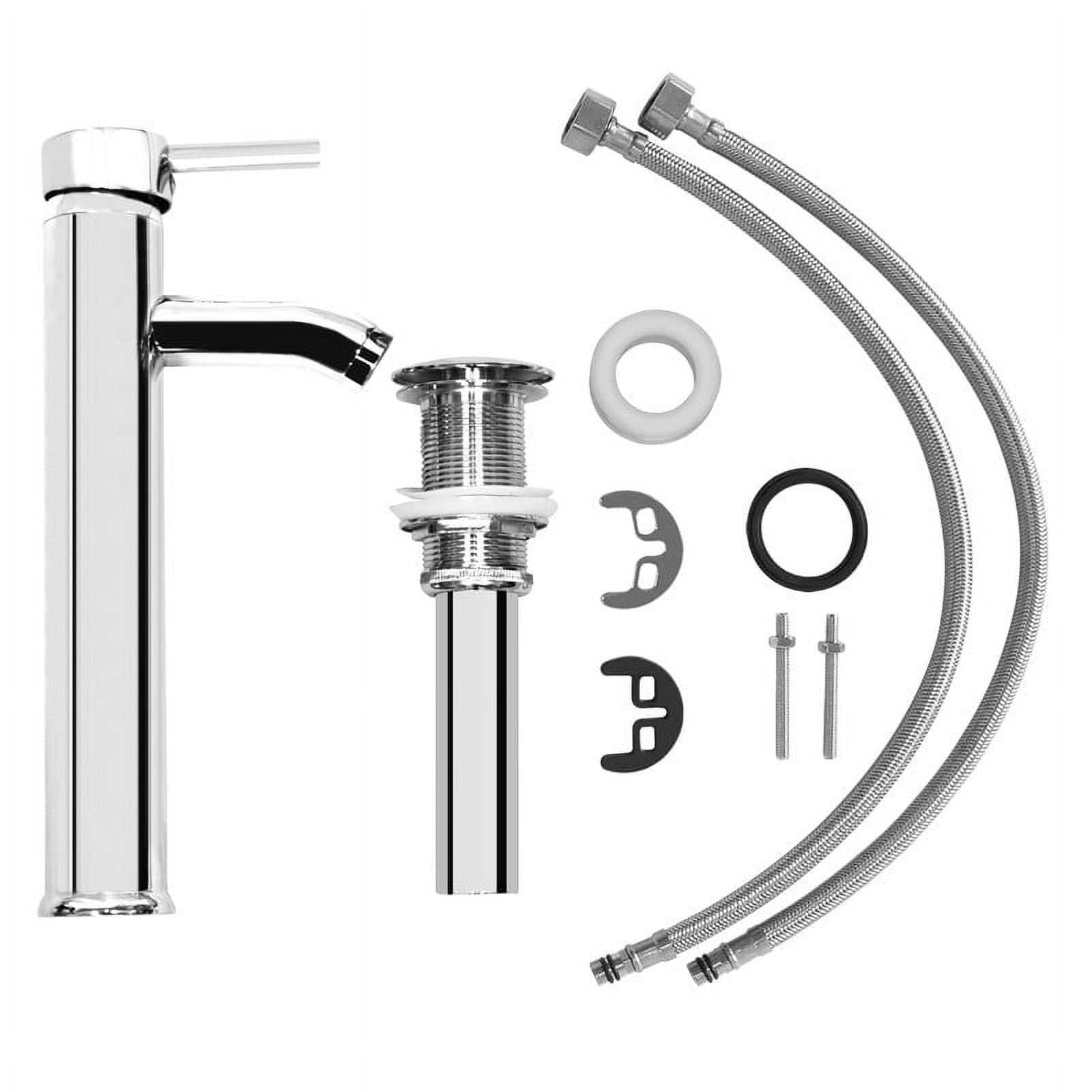 Walsport 36" Luxurious Bathroom Vanity and Sink Combo Cabinet with Glass Vessel Sink and Faucet Pop Up Drain,Black