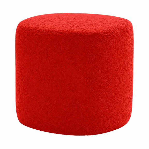 FURVENA 2026 New Round Ottoman Foot Rest Stool Footstool Bench Seat Chair Small Cylinder Stool Sofa Tea Stool for Office,Bedroom,Nursery,Apartment Red