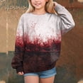 thumbnail image 2 of KPOPLK Toddler Girls Crewneck Sweatshirts, 2 Pack Kids Graphic Long Sleeve Shirts Pullover Cotton Tops(11-12 Years,Brown), 2 of 6
