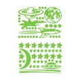 thumbnail image 1 of 2 Piezas de Calcomanías para Pared, Puerta, Espacio Cósmico, Ornamento Decorativos para Hogar Verde, 1 of 9