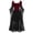 Wine, variant on Women Off Shoulder Gothic Dress Lace Up Bodice Layered Ruffle Sleeves Medieval Style Costume for Halloween Party