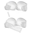 thumbnail image 6 of YANDW Strapless Clear Back Bra for Women Convertible Padded Lace Plus Size Bra Underwire, White 36B, 6 of 9