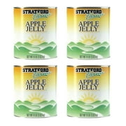 StratFord Farms, Apple Jelly, Non GMO, Keto Friendly, Vegan and Gluten Free, Delicious, Low Glycemic Index and Fewer Calories, Pack of 4, 128 Fl OZ Per Pack
