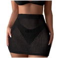 thumbnail image 2 of Purcolt Sarong Coverups for Women High Waist Crochet Wrap Skirt Bikini Beach Coverup Skirts Bodycon Mini Skirts for Swimwear, 2 of 8