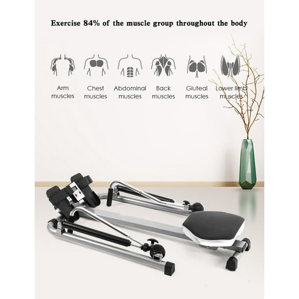 Home Gym Adjustable Exercise Rowing Machine Rower Double Hydraulic