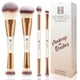 thumbnail image 1 of Set de brochas de maquillaje HEYMKGO, 4 unidades, color albaricoque con doble punta, 1 of 7