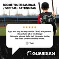 thumbnail image 6 of Guardian Baseball Backpack for Youth, Softball Bag for Girls, Durable Bat Bags Baseball Youth Boys and Girls, TBall Bag – Includes Hook to Hang on Fence - Black/White, 6 of 8