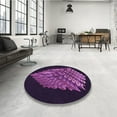thumbnail image 4 of Ahgly Tapis Rectangulaire Lavable en Machine Intérieur Transitionnel Violet Foncé, 5 Pieds x 8 Pieds, 4 of 7