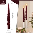 thumbnail image 4 of XINAOBAOLUO Swirl Candlesticks Spiral Taper Candles, Set of 4 Deep Red Candle Stick Summer Tapered Candle Long Twisted Candles for Anthropologie Home Décor Weddings Holiday Women Gifts, 4 of 7