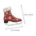 thumbnail image 4 of UPGRATOR Lot de 2 Patins à Glace Découpés Rouges pour Décoration de Scène de Noël, 4 of 8