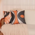 thumbnail image 6 of Set of 4 Throw Pillow Covers Modern Abstract Orange Stripes Gray Black White Acrylic Bold Grey Decorative Pillow Cases Home Decor Square 18x18 Inches Pillowcases, 6 of 6