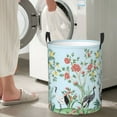 thumbnail image 4 of Lsque Chinoiserie Floral Palm Tree pattern Laundry Hamper Basket, Tall Woven Rope Hamper Basket for Clothes, Lightweight Storage Basket, Collapsible Waterproof-Small, 4 of 8