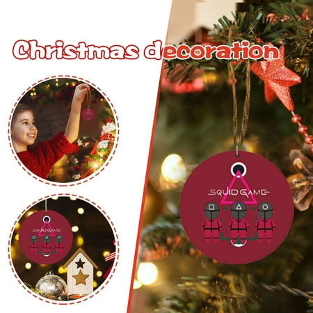 

Christmas 1PC Squid Game Hanging Ornaments Decorations Tree Pendant Lights Set Accessories