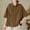 Khaki, variant on Womens Button Down Shirts Womens Cotton Linen Tunic Linen Shirts for Women Oversized Button Down Shirts for Women Button Down Plaid Shacket Shirt Button Down Shirt V Neck Blouses Black L
