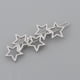 thumbnail image 1 of Pinza de Pelo Hugo Forma de Estrella Metal Hueca para Cabello Plata, 1 of 4