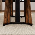 thumbnail image 6 of 71 inch Large Rectangular Dining Table for 6-8 People, Paproos Kitchen Room Table with Marble-Color Wood Waterproof Tabletop and Adjustable Metal Leg, Luxurious Dining Table, Rustic Brown(Only Table), 6 of 8