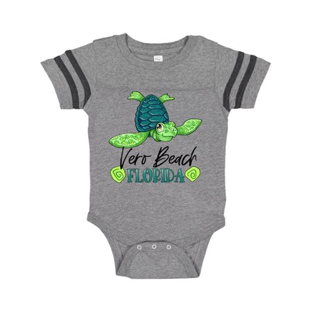 

Inktastic Vero Beach Florida Happy Sea Turtle Gift Baby Boy or Baby Girl Bodysuit
