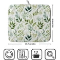 thumbnail image 2 of Sage Green Dish Drying Mat - Tropical Leaf Drying Pad 16x18 Inch Spring Summer Dish Drainer Mat Protector for Kitchen Countertops Counter, 2 of 6