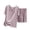 Pink, variant on Women's Pajama Sets Fashion Solid Color Breathable Pajamas Sets Summer Collared Short Sleeve Sleepwear with Shorts Womens Summer Pajamas