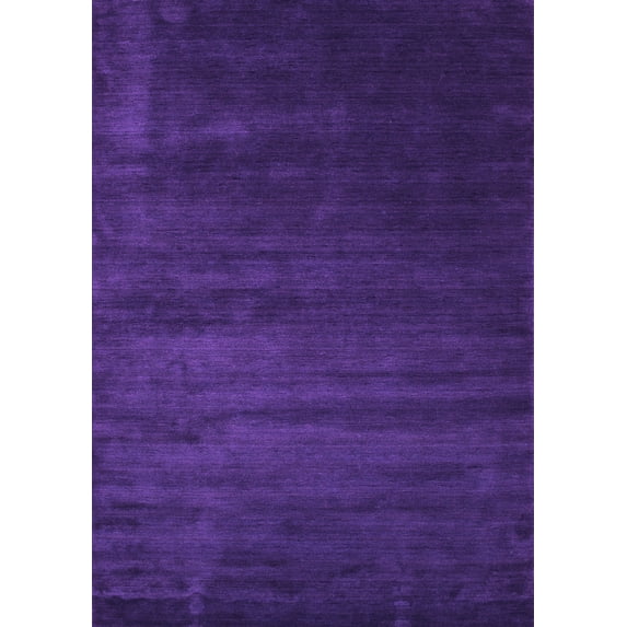 Ahgly Company Indoor Rectangle Abstract Purple Contemporary Area Rugs, 4' x 6'