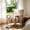 Beige+Natural + Rubber Wood + Foam, variant on Bobbin Spindle Accent Chair, Solid Rubberwood Frame, Upholstered Fabric Armchair for Living Room Bedroom Office, Black