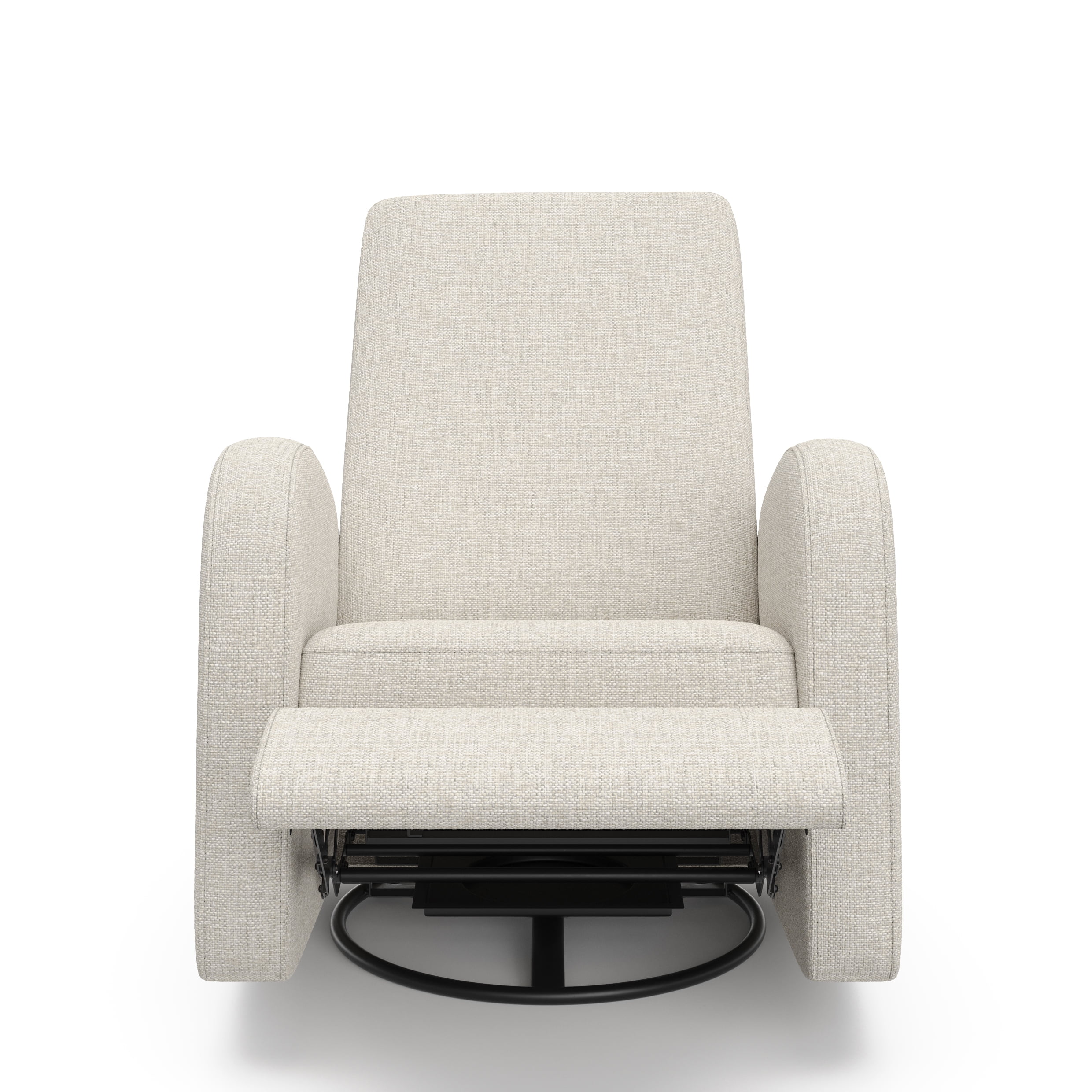 Storkcraft Santa Monica Infant Power Recliner Swivel Glider with USB, Dune Basketweave