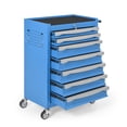 thumbnail image 1 of Coffre à Outils à 7 Tiroirs, Chariot à Outils Roulant avec Roues, Armoire de Rangement pour Outils Grande Capacité avec Verrouillage à Clé, Boîte Organisatrice d'Outils pour Garage, Atelier, Entrepôt - Noir / Rouge / Bleu, 1 of 7