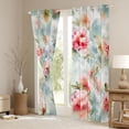 thumbnail image 3 of Manfei Retro Rustic Flower Blackout Curtains Set of 2 (52x84 Each),Natural Plant Window Curtains,Ink Apinkting Aesthetic Curtains and Drapes For Girls Kids,Super Cozy Room Decor, 3 of 6