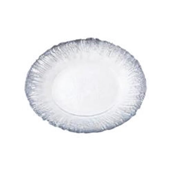 13 in. Chargers with Flashy Silver Design - Set of 4