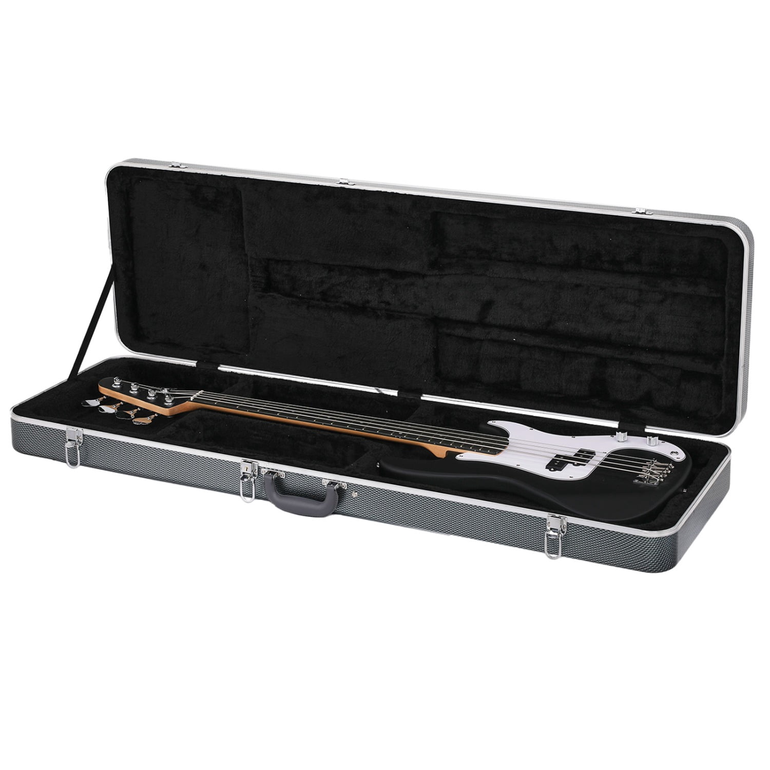 High Grade Electric Bass Guitar ABS Molded Hard Case Grayish Blue
