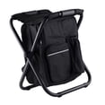 thumbnail image 2 of Silla enfriadora tipo mochila, ligera, de gran capacidad, plegable, para acampar, para viajes, playa, senderismo, picnic, color negro, 2 of 12