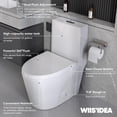 BOSTANA One Piece Toilet,0.8/1.28 GPF Dual Flush Toilet with 15.5"W