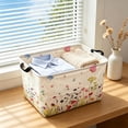 thumbnail image 5 of Canvas Storage Basket, Foldable Organizer Bin With Handles, Cute Print Box For Toys Clothes, 5 of 6