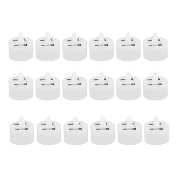 18 velas solares tipo té, sin llama, para exteriores, LED, impermeables, recargables (1,5 x 1,4 pulgadas)