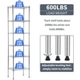 thumbnail image 5 of 6-Tier Wire Shelving Unit Adjustable Metal Shelving 600Lb Capacity Storage Shelves for Closet Kitchen Wire Rack Shelf Organizer for Small Space, Silver, 5 of 8