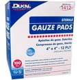 thumbnail image 2 of Dukal Sterile Woven Gauze Pads 4" x 4". Pack of 100 Disposable Cotton Sponges. 100% Cotton 12-ply Pads for Wound Dressing, Cleaning, Prepping, or Packing, 1412, 2 of 2