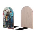 thumbnail image 2 of Naloa Whimsical Goat Artist 2 Pcs Bookend Large Capacity Office Book Ends for Home Office Library School Study Decoration, 2 of 8