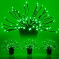 thumbnail image 7 of Wintergreen Lighting LED Starburst 5mm Light Balls, Lighted Branches, Halloween Decorations, 15in Green Branches/Green Twinkle Lights, Set of 3, 7 of 7
