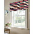 thumbnail image 6 of Blue Red Moire Curtain Valances for Windows, Color Block Modern Minimalist Kitchen Valance Window Treatment, Light Filtering Block Curtains for Bathroom/Bedroom/Living Room 42'' x 12'', 6 of 9