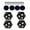 Color:Black, variant on Pack Of 4 Adhesive Mini Casters Wheel with 360 Degree Rotation Rolling Wheel for Kitchen Appliances & Furniture