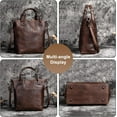thumbnail image 2 of Women's Vintage Crossbody Handbags Genuine Leather Tote Bag Ladies Large Capacity Bucket Bag Satchel Bags, 2 of 7
