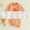 thumbnail image 4 of Gerichy Baby Halloween Outfit Newborn Boy Girl Waffle Embroidery Pumpkin Jumpsuit Long Sleeve Romper 0 3 6 9 12 18 Months Fall Winter Clothes, 4 of 7
